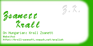 zsanett krall business card